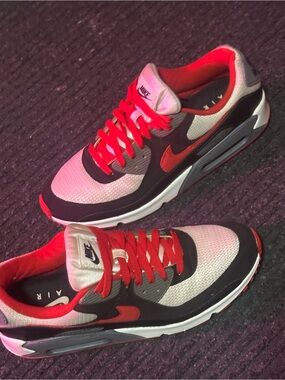 Nike Red, Black & White Air Max Sneakers